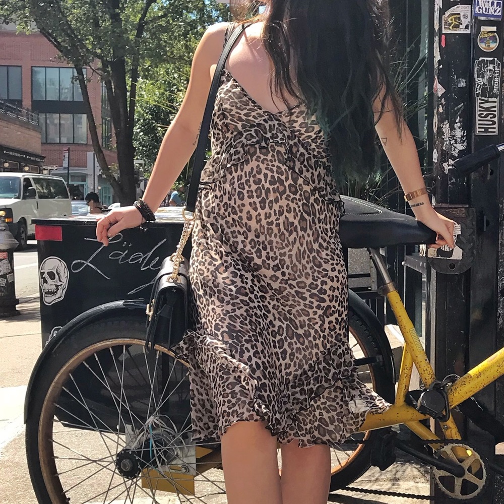 Leopard slip dress